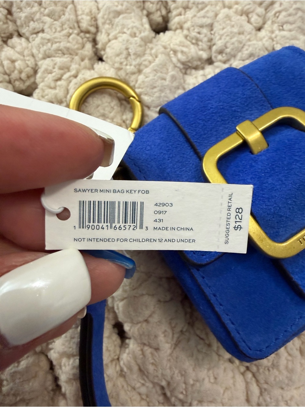 Tory Burch Sawyer Mini Bag Key Fob - NWT - Picture 5 of 7